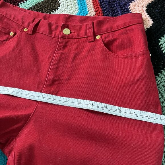 Vintage Lauren Jeans Co Ralph Lauren Jeans Womens 8P Red Denim Preppy Y2K - Picture 6 of 8